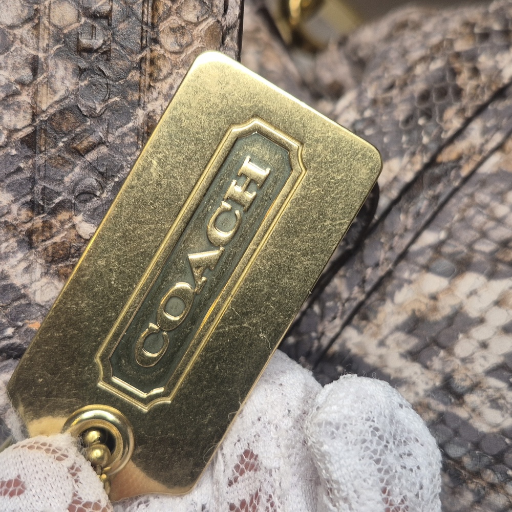 Coach Madison Python Print Satchel - Brown and - image 13